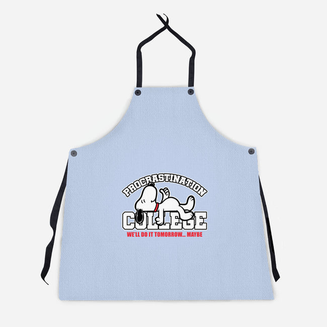 Procrastination University-Unisex-Kitchen-Apron-Studio Mootant