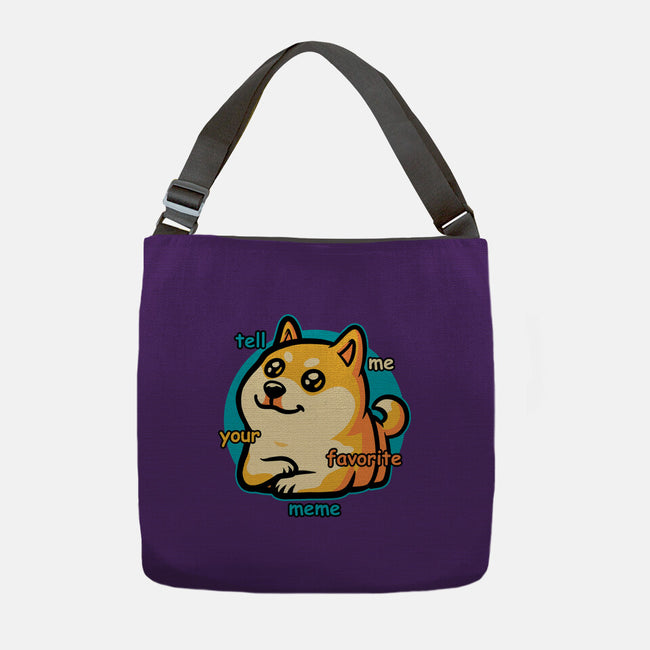 Favorite Meme Dog-None-Adjustable Tote-Bag-Studio Mootant