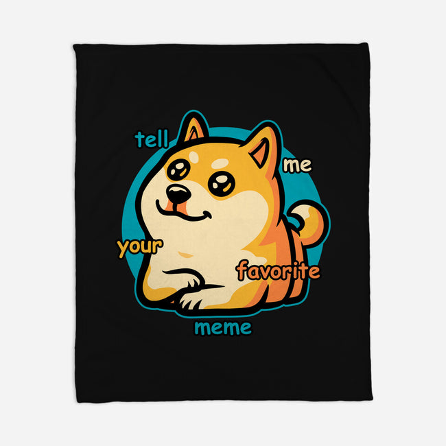 Favorite Meme Dog-None-Fleece-Blanket-Studio Mootant