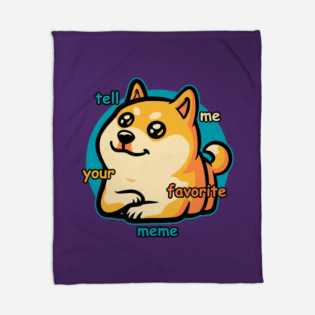 Favorite Meme Dog-None-Fleece-Blanket-Studio Mootant