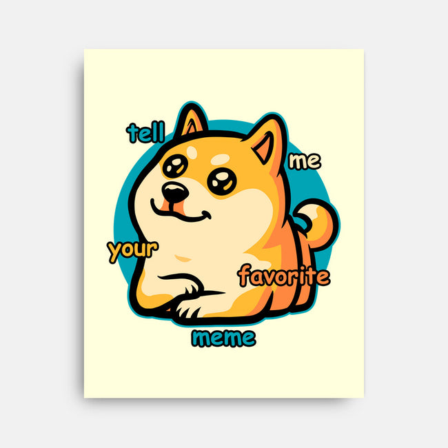 Favorite Meme Dog-None-Stretched-Canvas-Studio Mootant