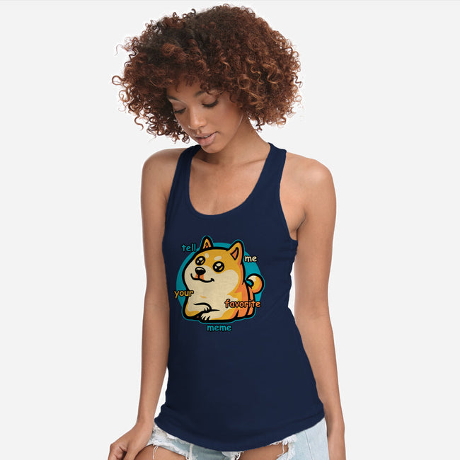 Favorite Meme Dog-Womens-Racerback-Tank-Studio Mootant