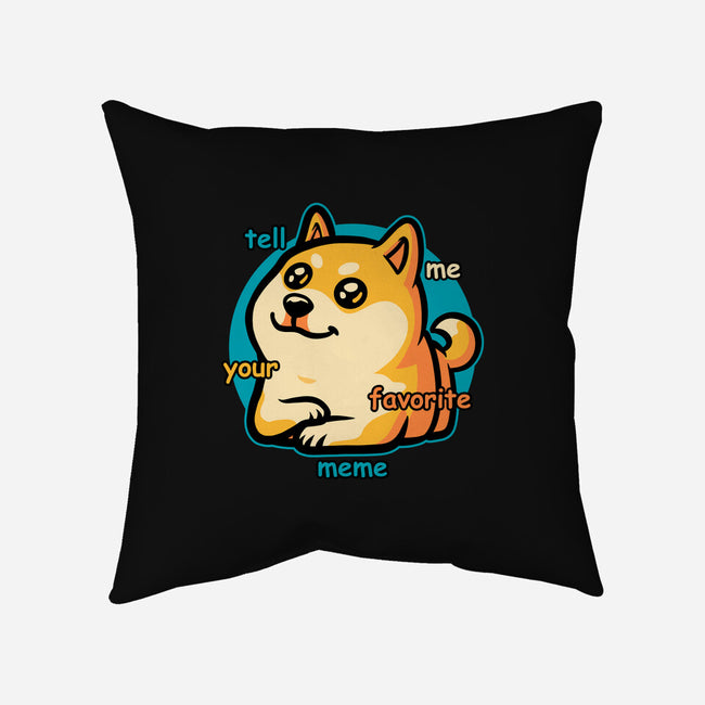 Favorite Meme Dog-None-Removable Cover w Insert-Throw Pillow-Studio Mootant