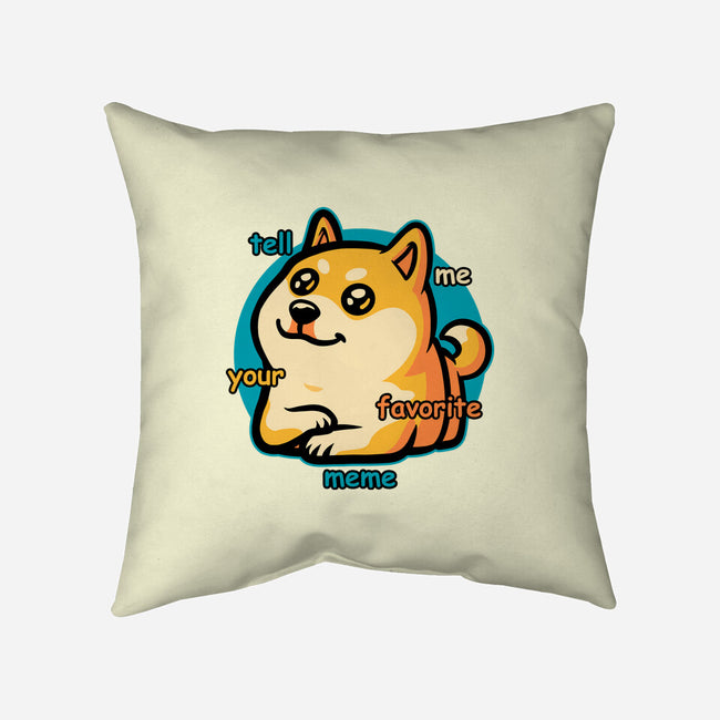 Favorite Meme Dog-None-Removable Cover w Insert-Throw Pillow-Studio Mootant