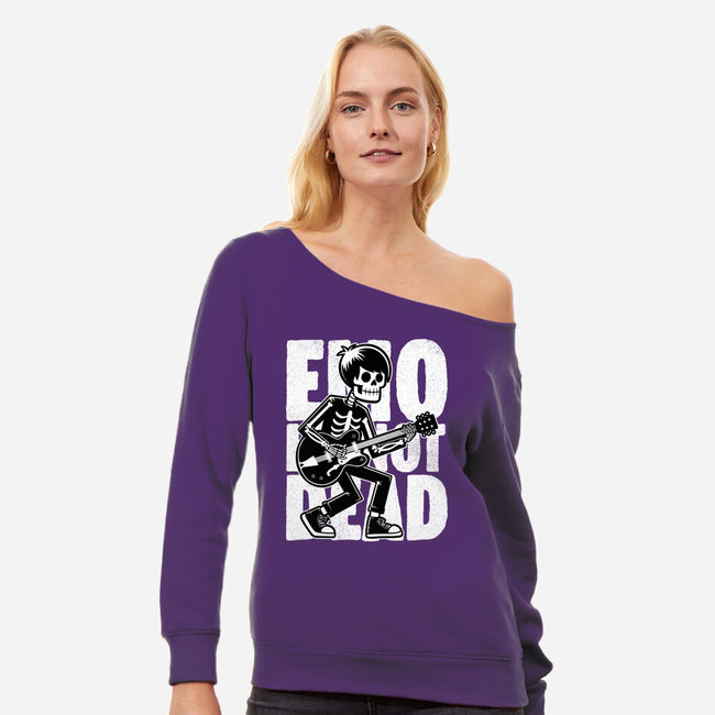 Emo Is Not Dead-Womens-Off Shoulder-Sweatshirt-Studio Mootant