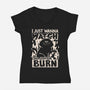 World Burn-Womens-V-Neck-Tee-Getsousa!