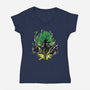 Dragon Ball Broly-Womens-V-Neck-Tee-DiazRodriguez