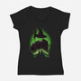 Wicked Green-Womens-V-Neck-Tee-rmatix