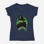 Wicked Green-Womens-V-Neck-Tee-rmatix