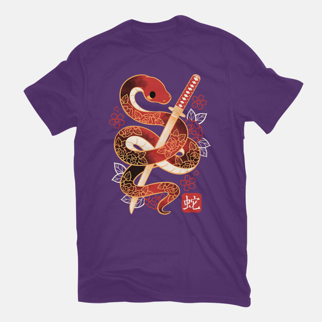 Chinese Cute Year Of The Snake-Womens-Fitted-Tee-NemiMakeit