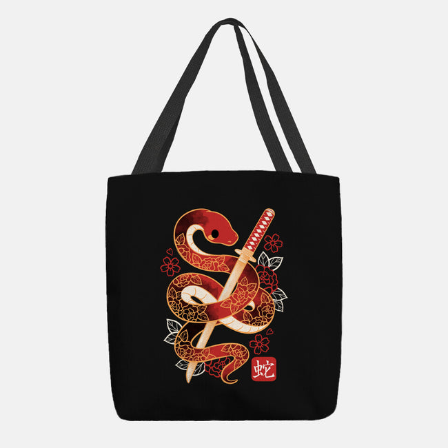 Chinese Cute Year Of The Snake-None-Basic Tote-Bag-NemiMakeit