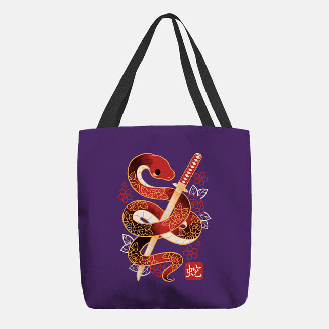 Chinese Cute Year Of The Snake-None-Basic Tote-Bag-NemiMakeit