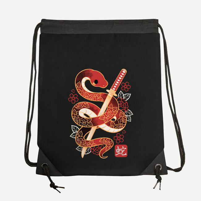 Chinese Cute Year Of The Snake-None-Drawstring-Bag-NemiMakeit