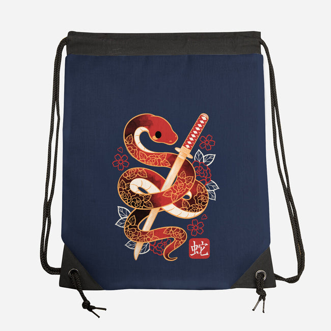 Chinese Cute Year Of The Snake-None-Drawstring-Bag-NemiMakeit