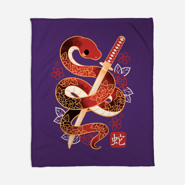 Chinese Cute Year Of The Snake-None-Fleece-Blanket-NemiMakeit