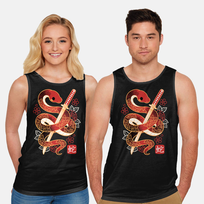 Chinese Cute Year Of The Snake-Unisex-Basic-Tank-NemiMakeit