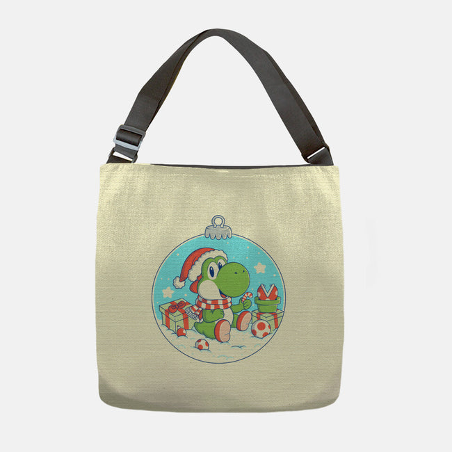 Dino Christmas-None-Adjustable Tote-Bag-Eoli Studio