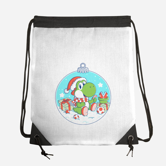 Dino Christmas-None-Drawstring-Bag-Eoli Studio