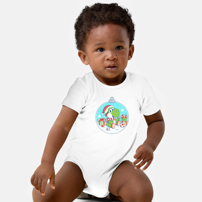 Dino Christmas-Baby-Basic-Onesie-Eoli Studio