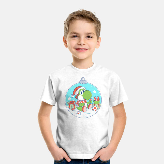 Dino Christmas-Youth-Basic-Tee-Eoli Studio