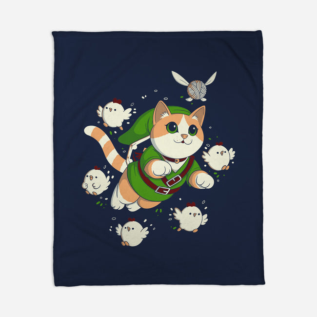 The Legend Of The Cat-None-Fleece-Blanket-Eoli Studio