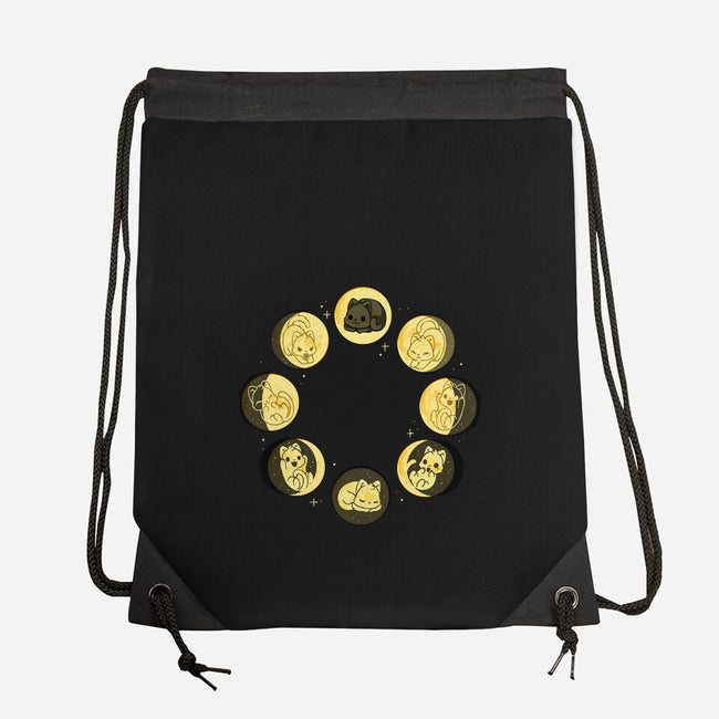 Moon Cat Phase-None-Drawstring-Bag-Vallina84