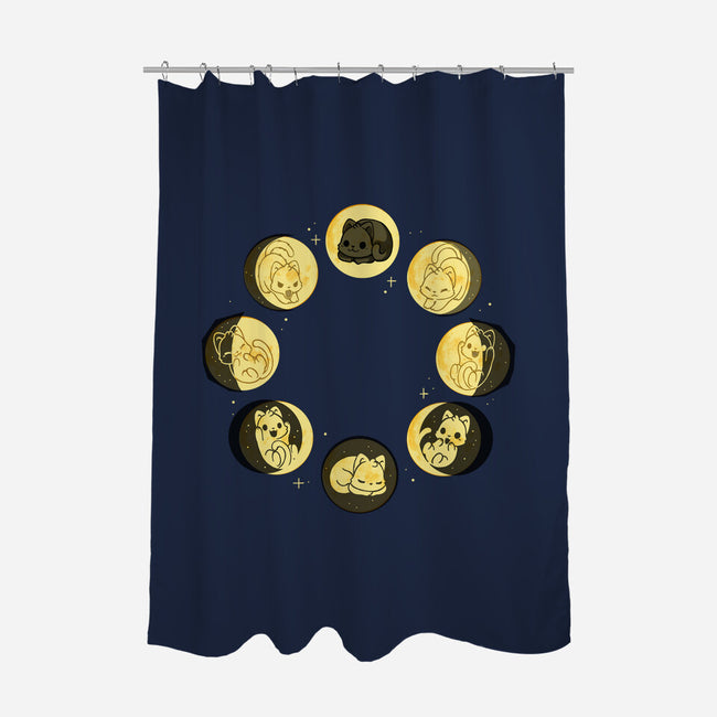 Moon Cat Phase-None-Polyester-Shower Curtain-Vallina84