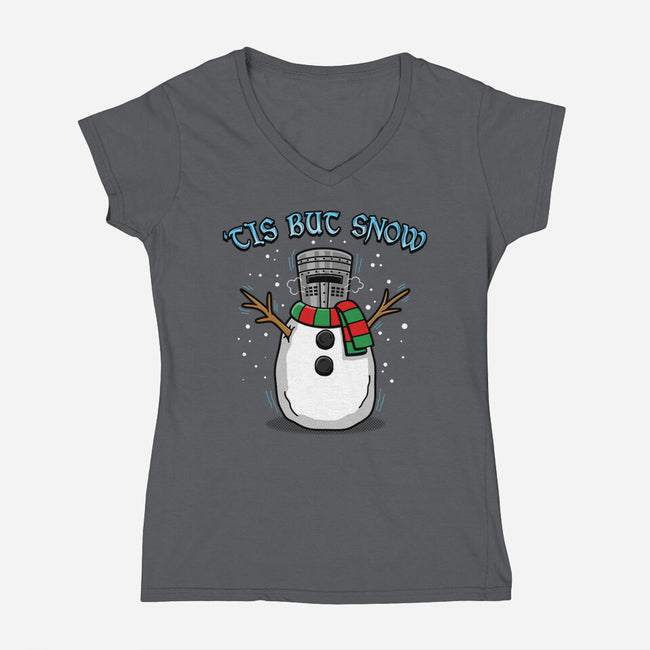 Tis But Snow-Womens-V-Neck-Tee-Boggs Nicolas