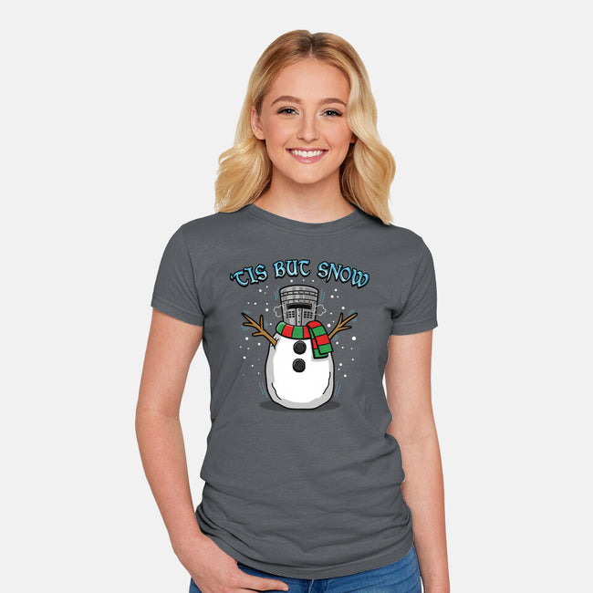 Tis But Snow-Womens-Fitted-Tee-Boggs Nicolas