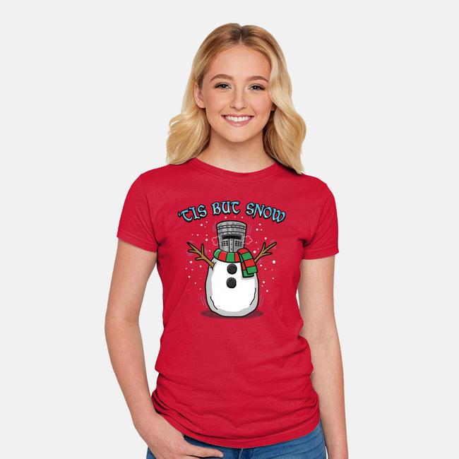 Tis But Snow-Womens-Fitted-Tee-Boggs Nicolas