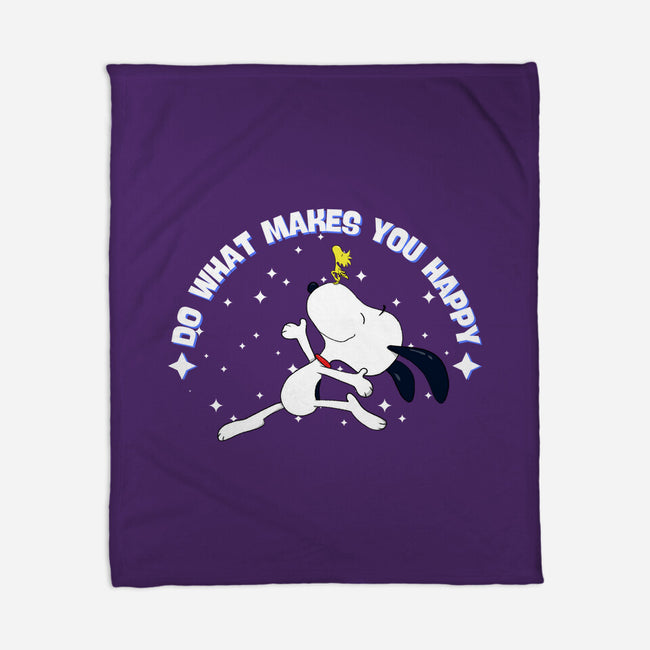 Do What Makes You Happy-None-Fleece-Blanket-MaxoArt