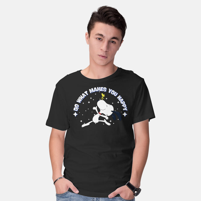 Do What Makes You Happy-Mens-Basic-Tee-MaxoArt