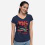 Back To Bed-Womens-V-Neck-Tee-teesgeex