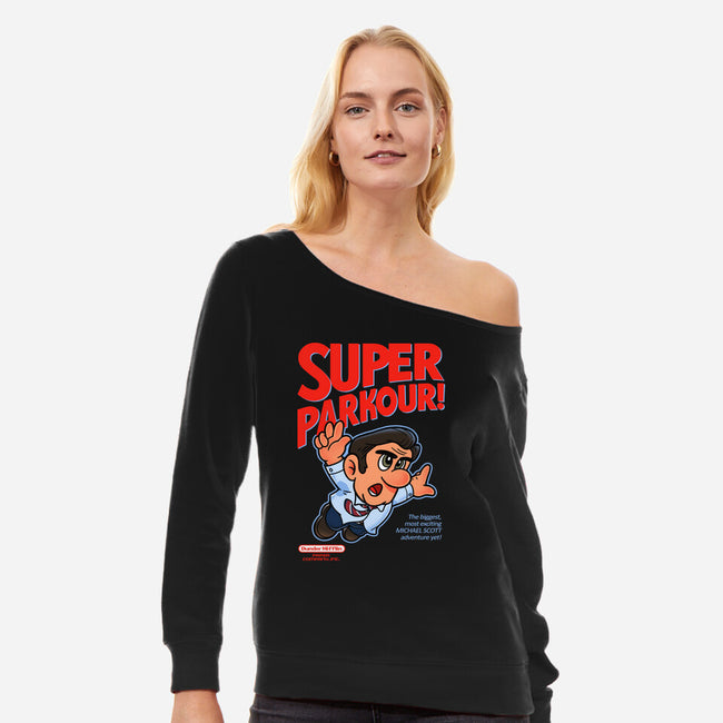 Super Parkour-Womens-Off Shoulder-Sweatshirt-Getsousa!