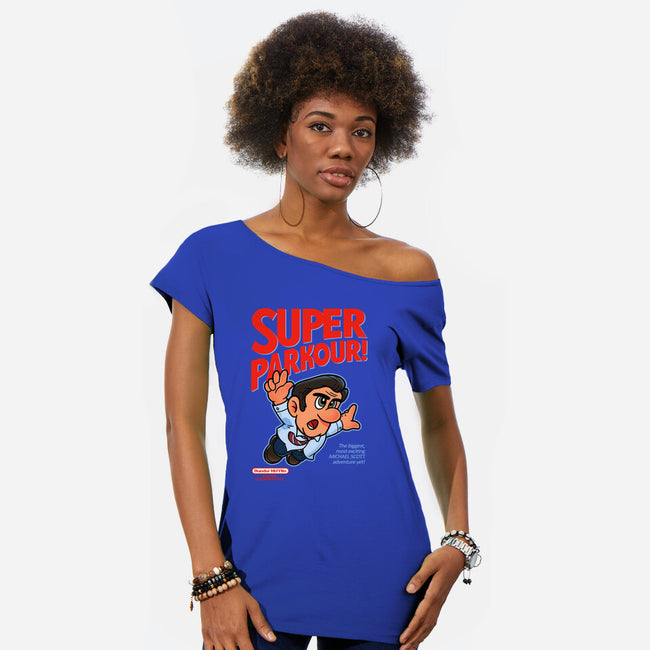 Super Parkour-Womens-Off Shoulder-Tee-Getsousa!