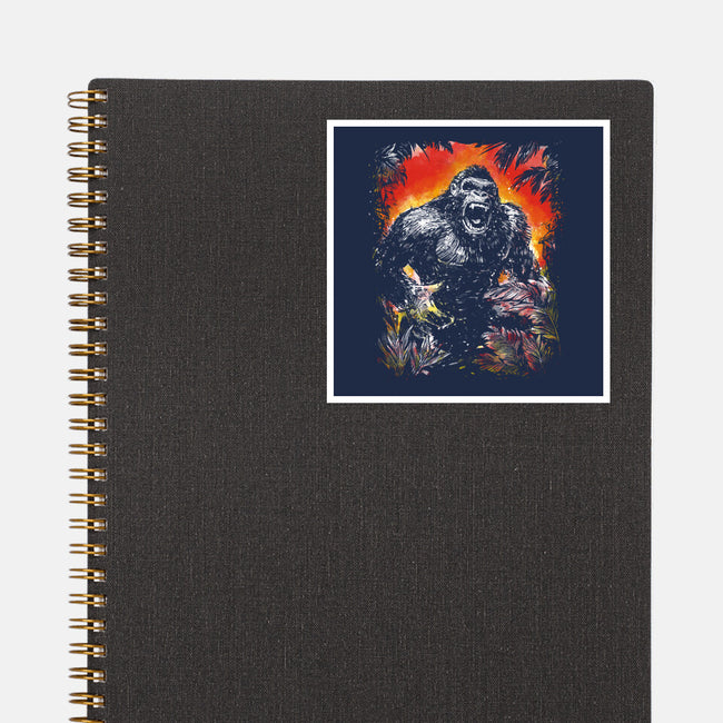 The King Of Skull Island-None-Glossy-Sticker-kharmazero