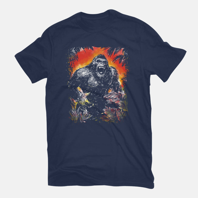 The King Of Skull Island-Mens-Basic-Tee-kharmazero