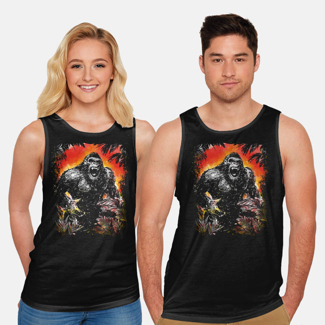 The King Of Skull Island-Unisex-Basic-Tank-kharmazero