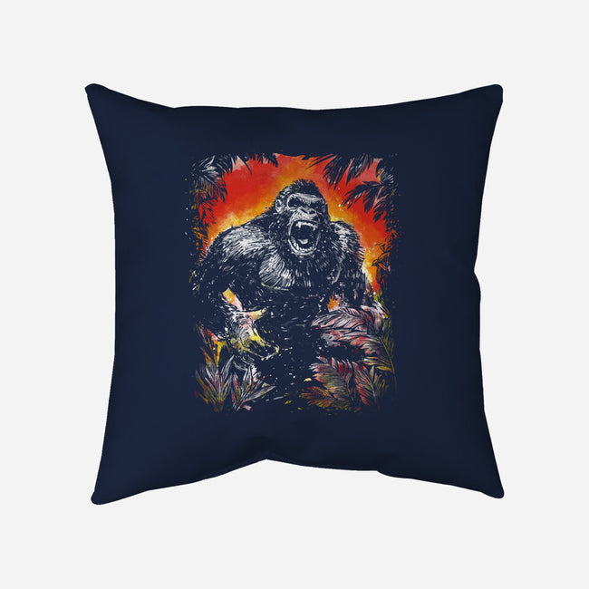 The King Of Skull Island-None-Removable Cover w Insert-Throw Pillow-kharmazero