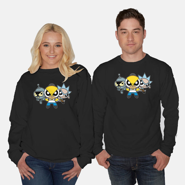 The Powerpuff Drinkers-Unisex-Crew Neck-Sweatshirt-Barbadifuoco