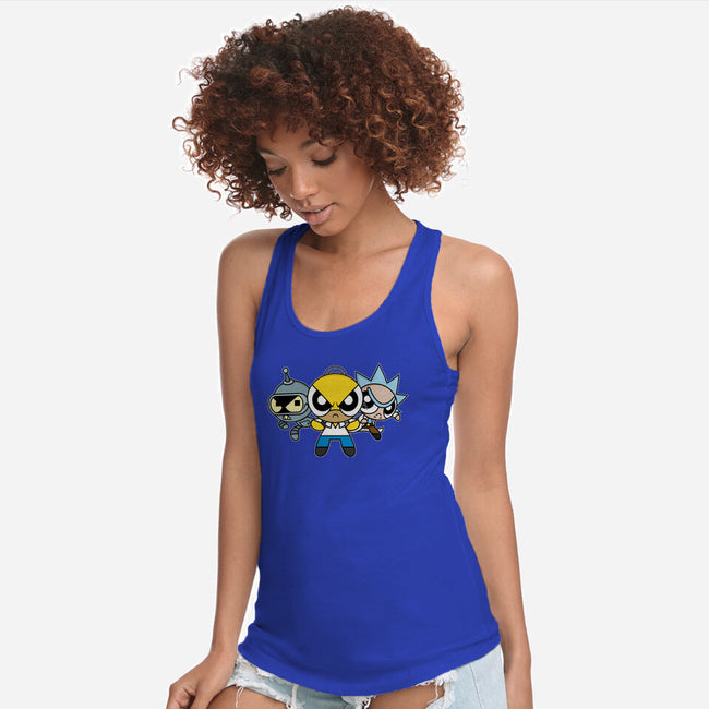 The Powerpuff Drinkers-Womens-Racerback-Tank-Barbadifuoco