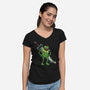 Frog Strife-Womens-V-Neck-Tee-Henrique Torres