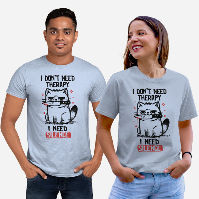 I Don't Need Therapy I Need Silence-Unisex-Basic-Tee-koalastudio