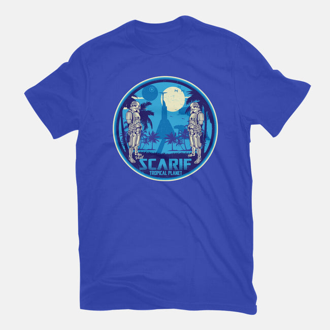 Visit The Tropical Planet-Womens-Fitted-Tee-CarloJ1956