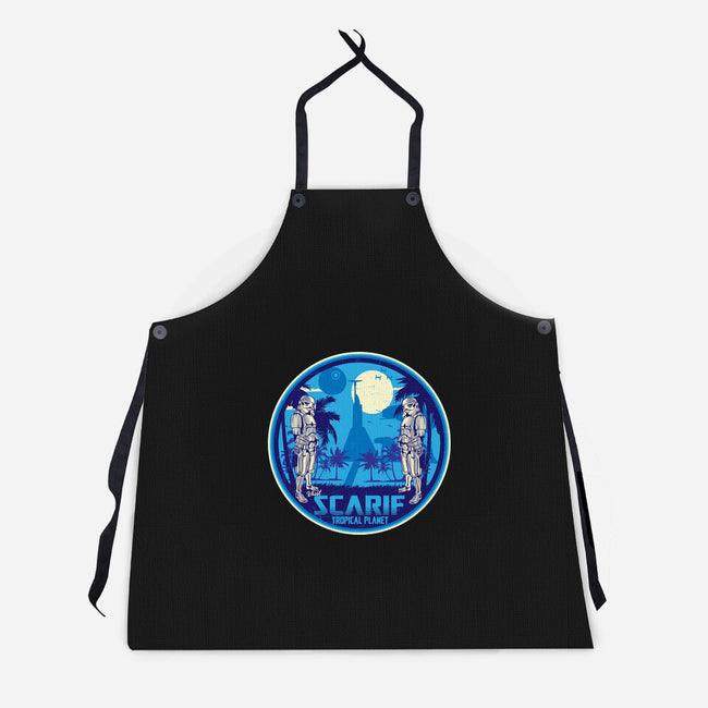 Visit The Tropical Planet-Unisex-Kitchen-Apron-CarloJ1956