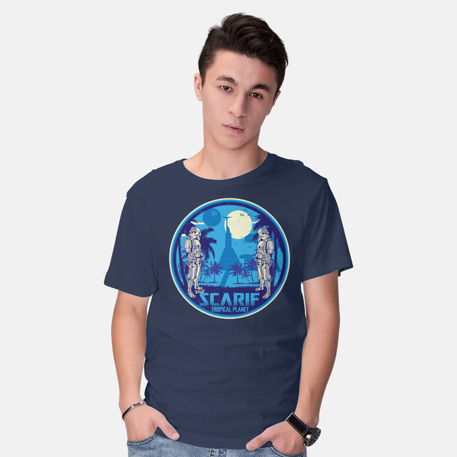 Visit The Tropical Planet-Mens-Basic-Tee-CarloJ1956