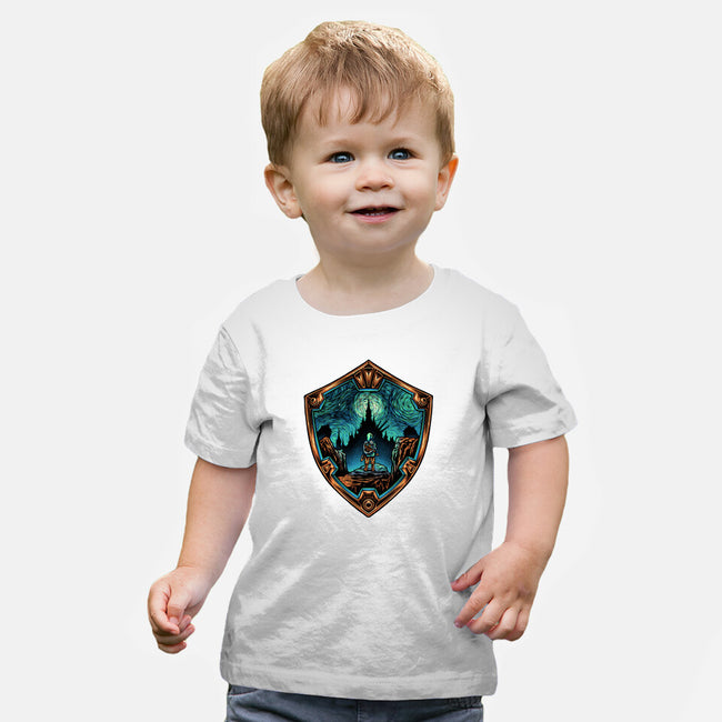 Destiny In The Horizon-Baby-Basic-Tee-glitchygorilla