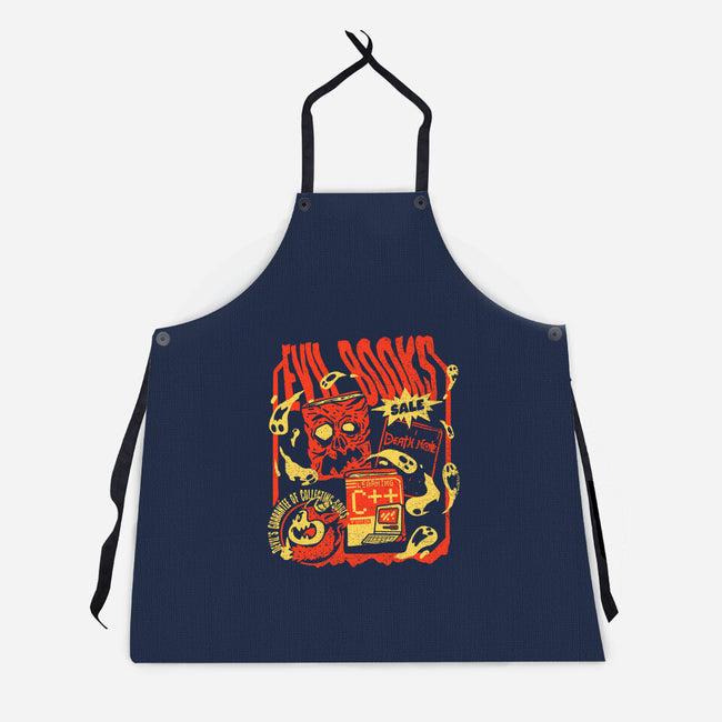 Evil Books-Unisex-Kitchen-Apron-Sketchdemao