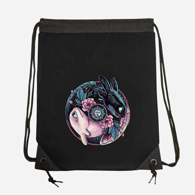 Glowing Light In The Night-None-Drawstring-Bag-glitchygorilla