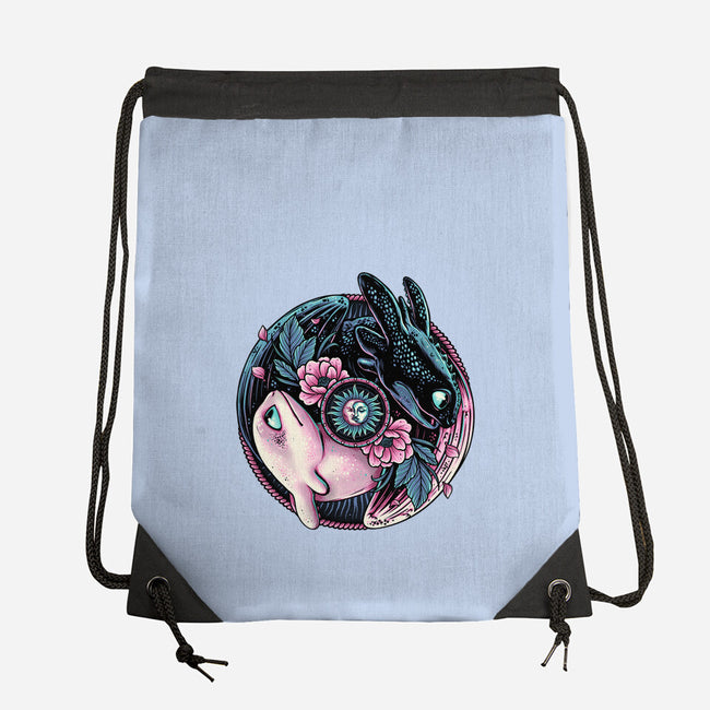 Glowing Light In The Night-None-Drawstring-Bag-glitchygorilla